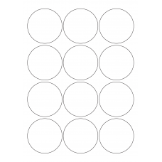 30014 - Label Size 90mm dia - 12 label(s) per sheet 